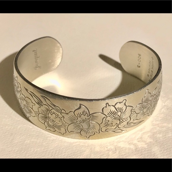 kirk steife Jewelry - Etched Design Pewter Cuff Bracelet By Kirk Steife